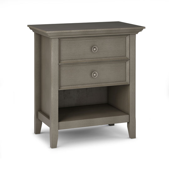 Amherst - Bedside Table, Handcrafted Dark Gray by Simpli-Home | Bel Furniture