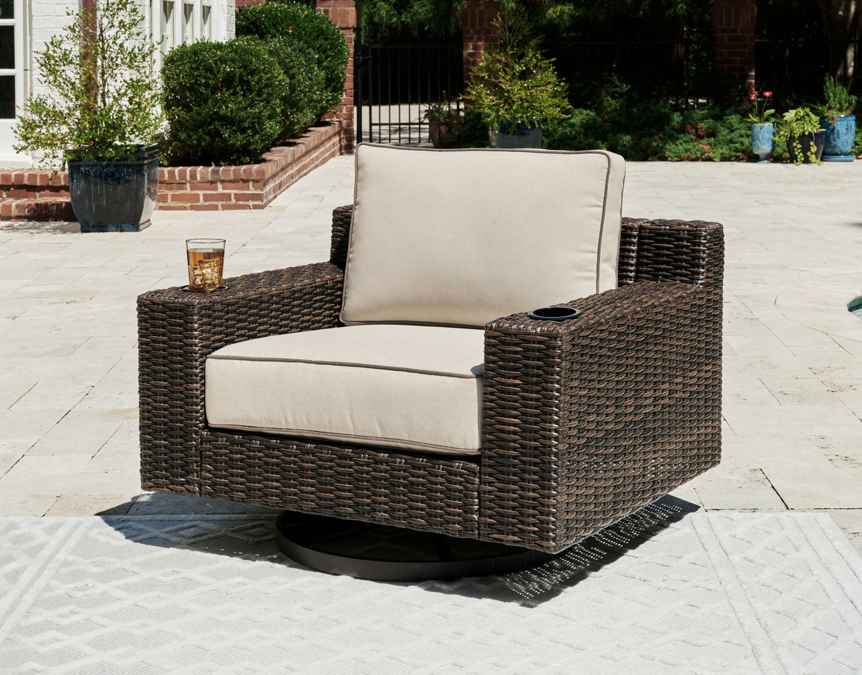 Coastline Bay - Brown - Swivel Lounge W/ Cushion by Signature Design by Ashley® | Bel Furniture