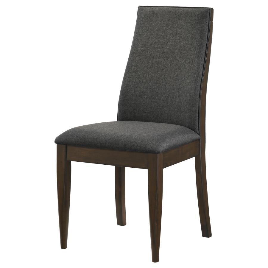 Wes - Upholstered Dining Side Chair (Set of 2) - Dark Walnut by CoasterEssence | Bel Furniture