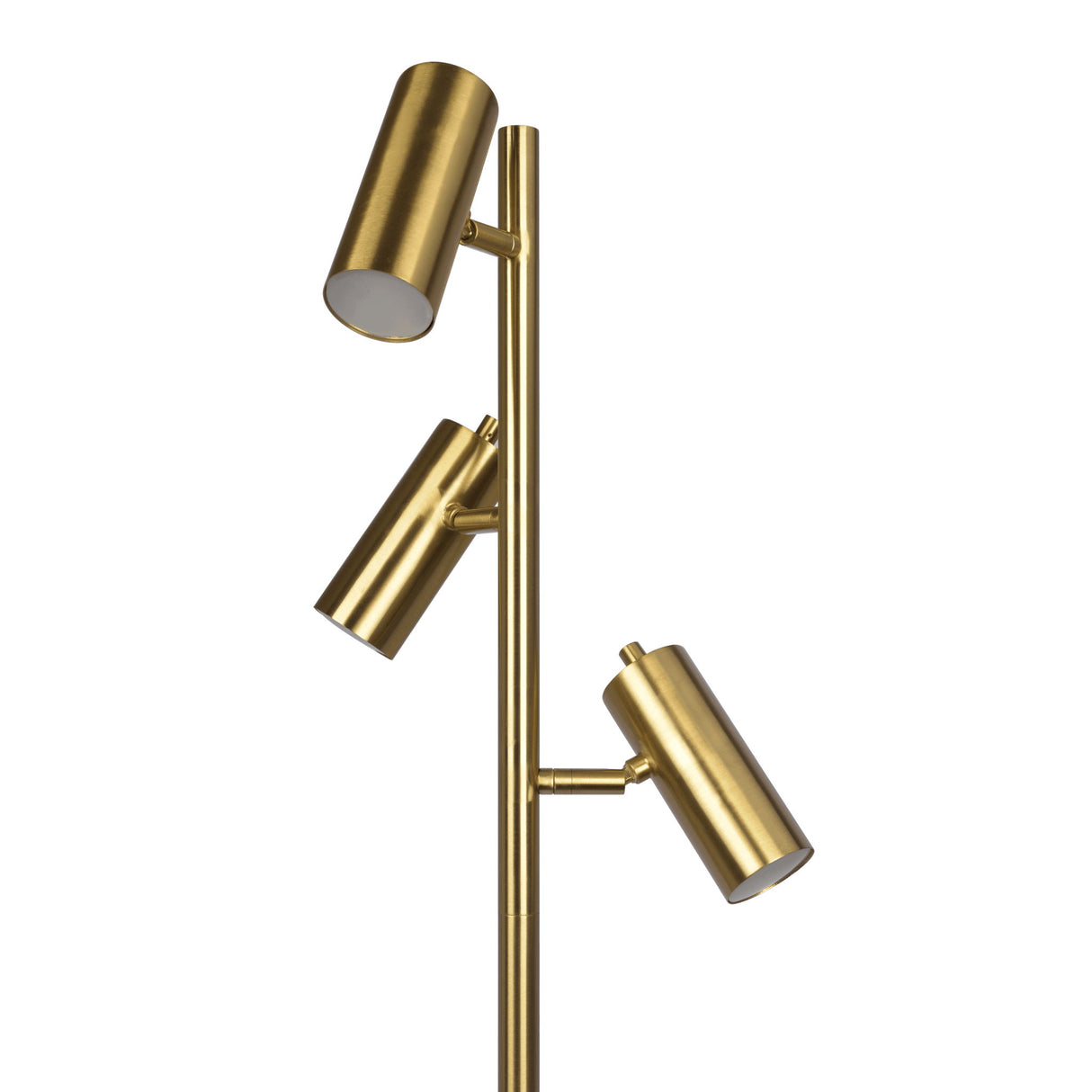 Lumina - Floor Lamp With Rotary Switch Triple Spots Cone Base - Gold by Ashcroft Furniture | Bel Furniture