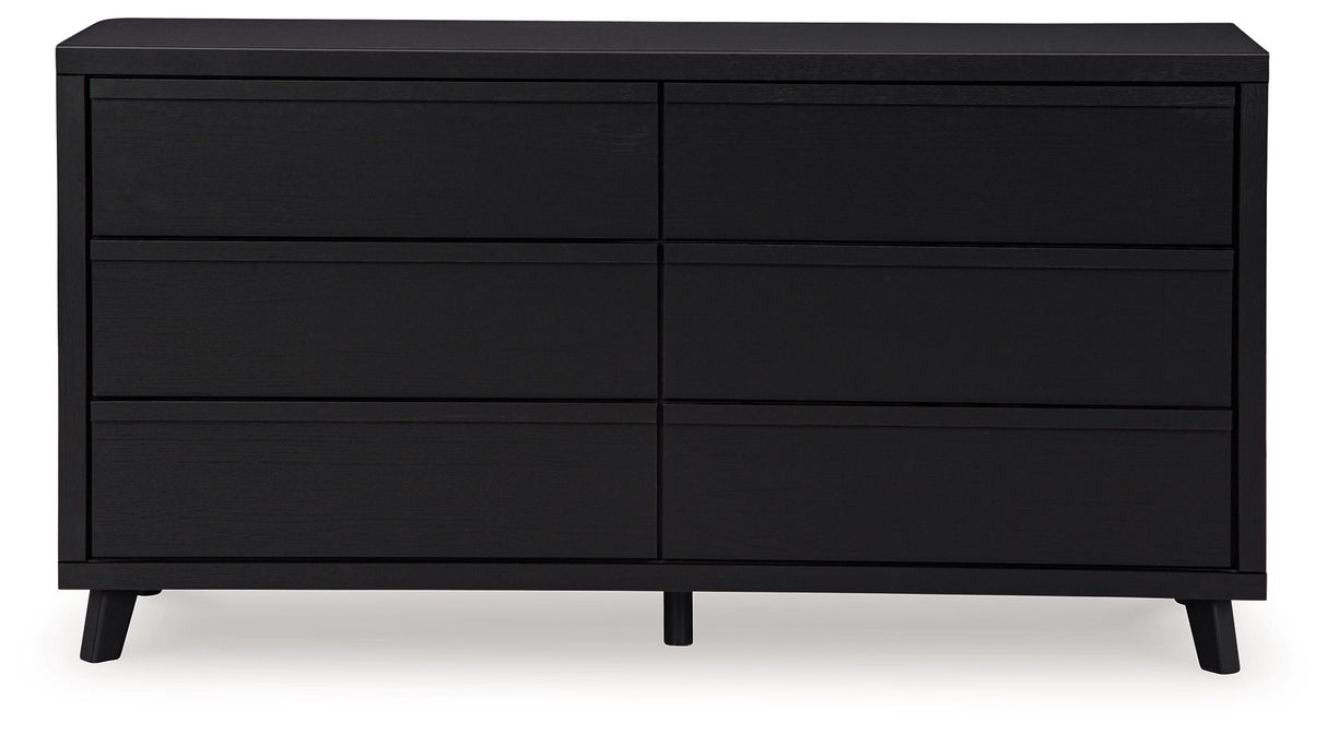Danziar - Black - Six Drawer Dresser by Signature Design by Ashley® | Bel Furniture
