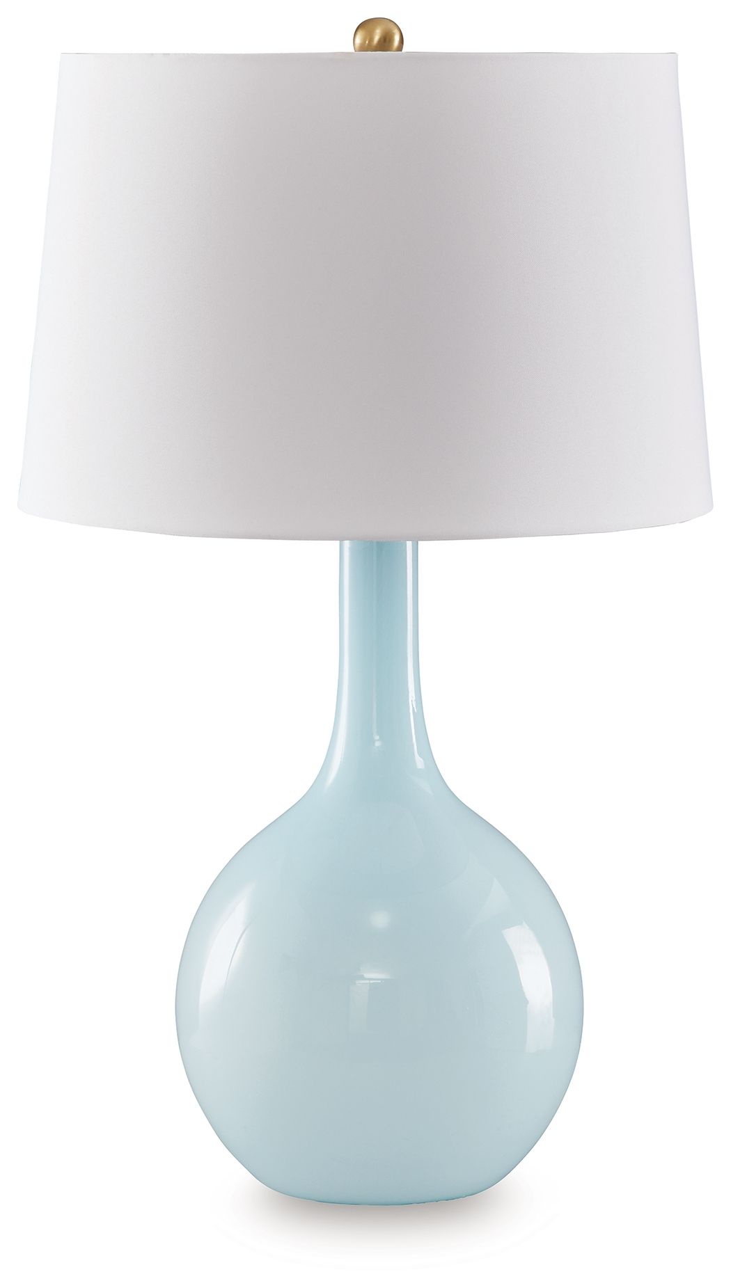 Rylanton - Aqua - Glass Table Lamp by Signature Design by Ashley® | Bel Furniture