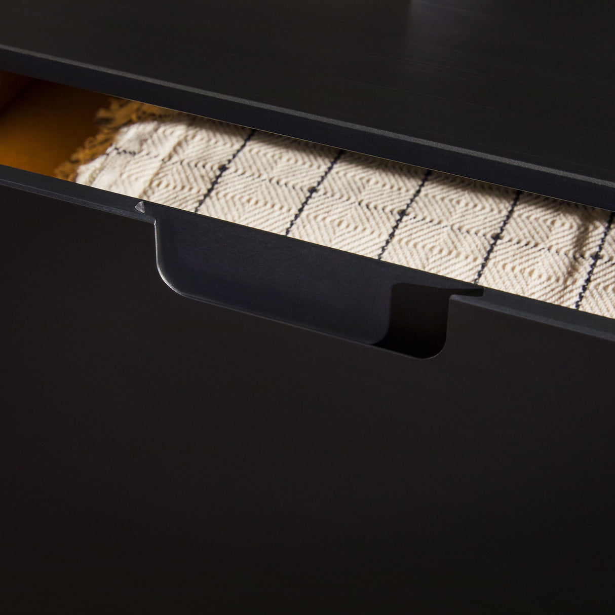 Mid Century Modern 3 Drawer Dresser - Black by Walker Edison | Bel Furniture