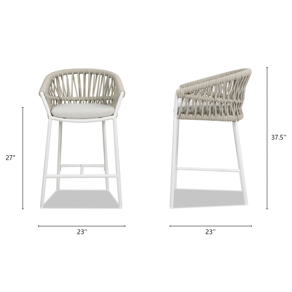 Maiden - Patio Counter Stool Sunproof Olefin (Set of 2) by Jennifer Taylor Home | Bel Furniture