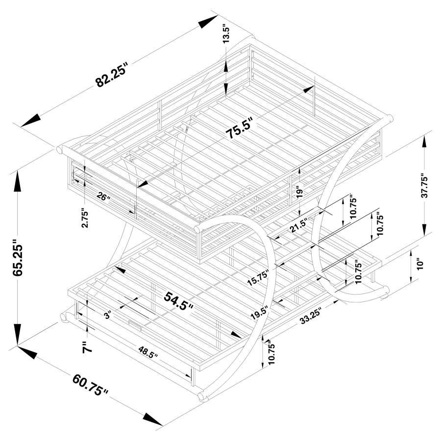 Stephan - Metal Bunk Bed by CoasterElevations | Bel Furniture