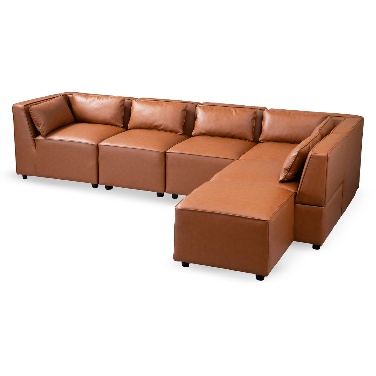Wexford - Modular Sofa - Cognac by Ashcroft Furniture | Bel Furniture