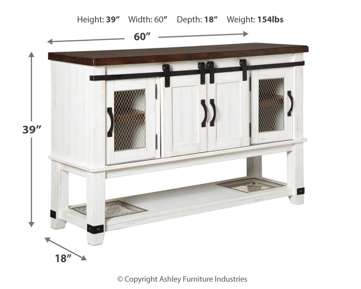 Valebeck - White / Brown - Dining Room Server by Signature Design by Ashley® | Bel Furniture