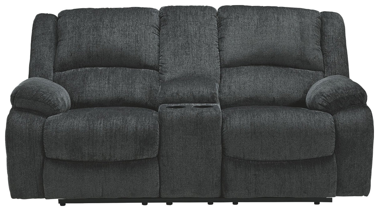 Draycoll - Reclining Loveseat Dark Gray Manual Reclining by Signature Design by Ashley® | Bel Furniture