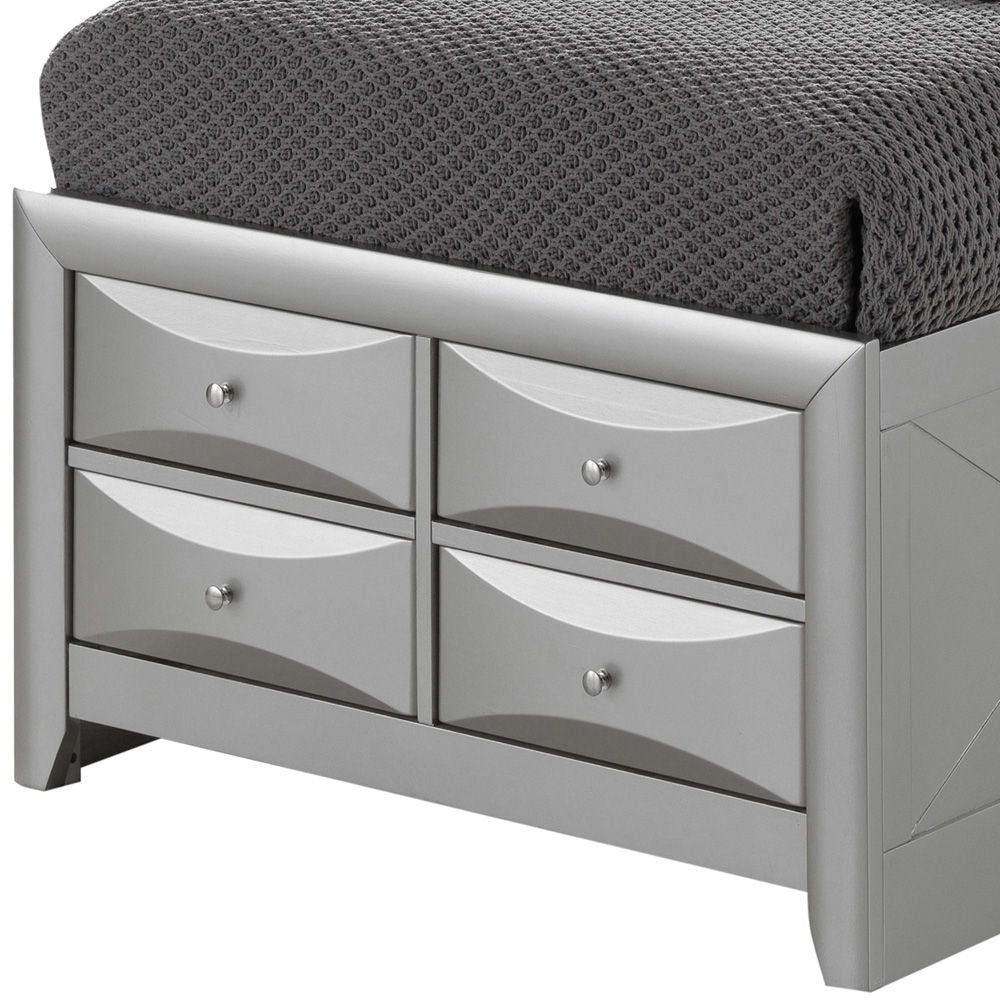 Modern Design Storage Bed With Bookcase Headboard