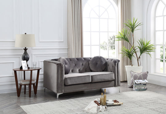 Stylish Sloped Arm Loveseat