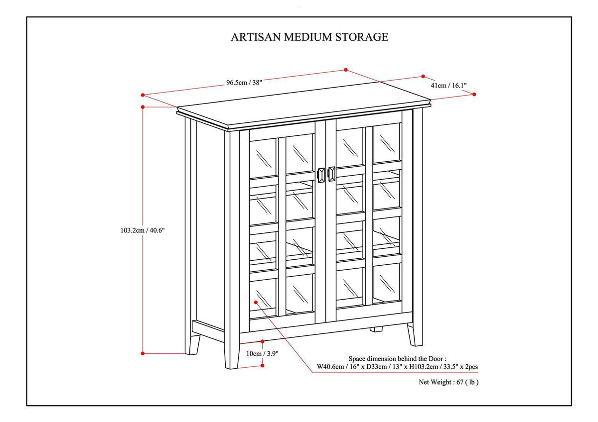 Artisan - Medium Storage Cabinet - Light Brown