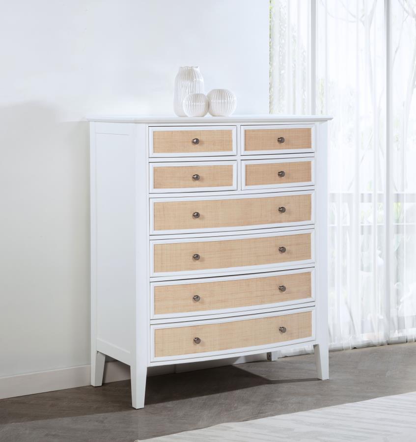 Bexhill - 8-Drawer Chest Of Drawers - White by Coaster Fine Furniture | Bel Furniture