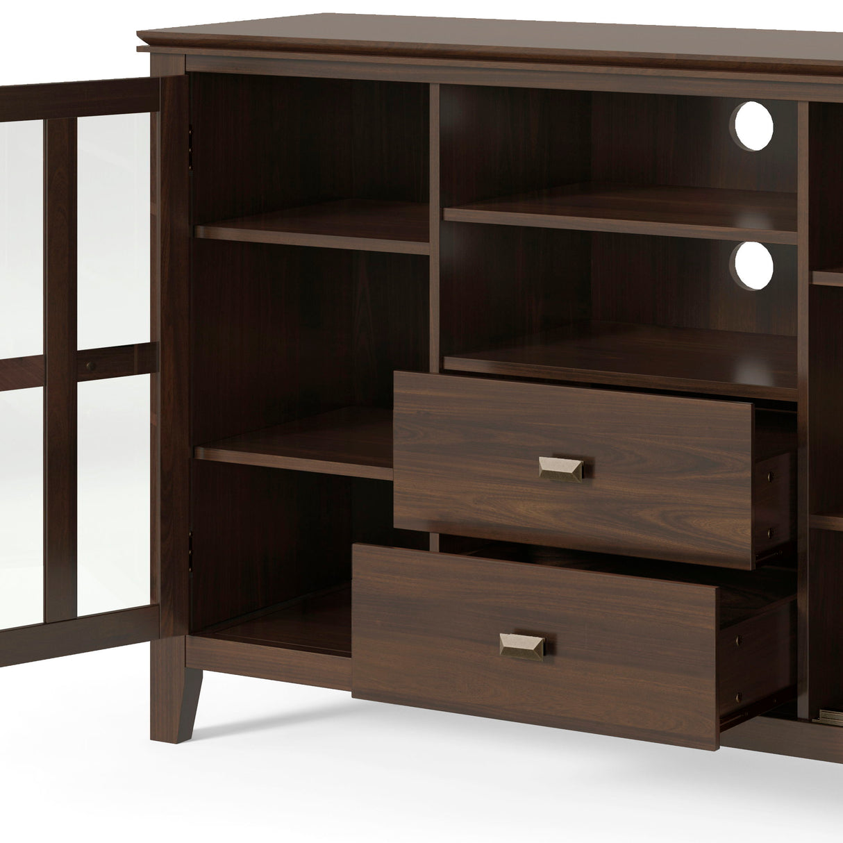 Artisan - Handcrafted Tall TV Media Stand by Simpli-Home | Bel Furniture