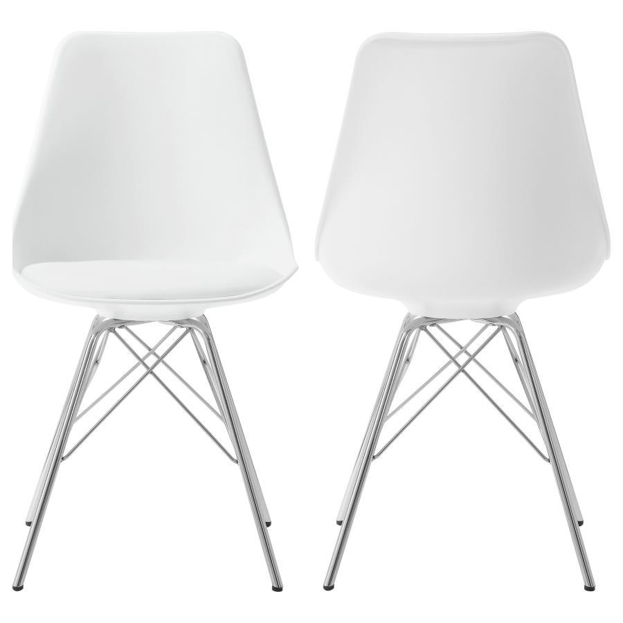 Juniper - Polypropylene Dining Side Chair (Set of 2) White by CoasterEveryday | Bel Furniture