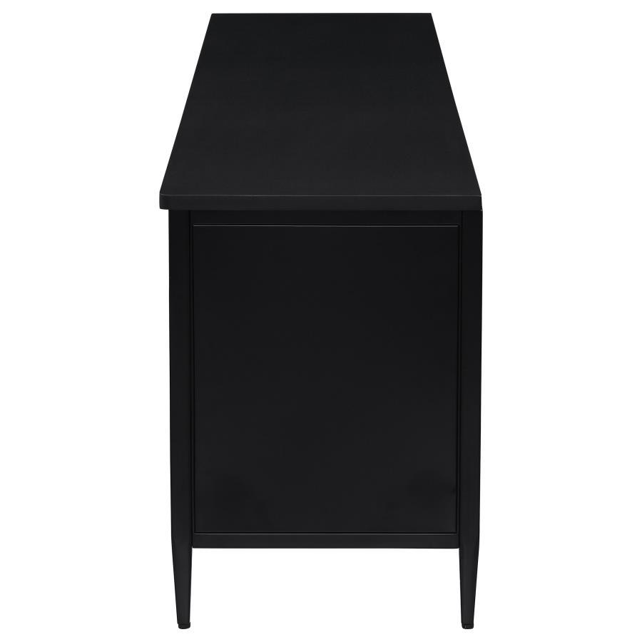 Amherst - 2-Door 70" Metal TV Stand Media Console - Black by Coaster Fine Furniture | Bel Furniture