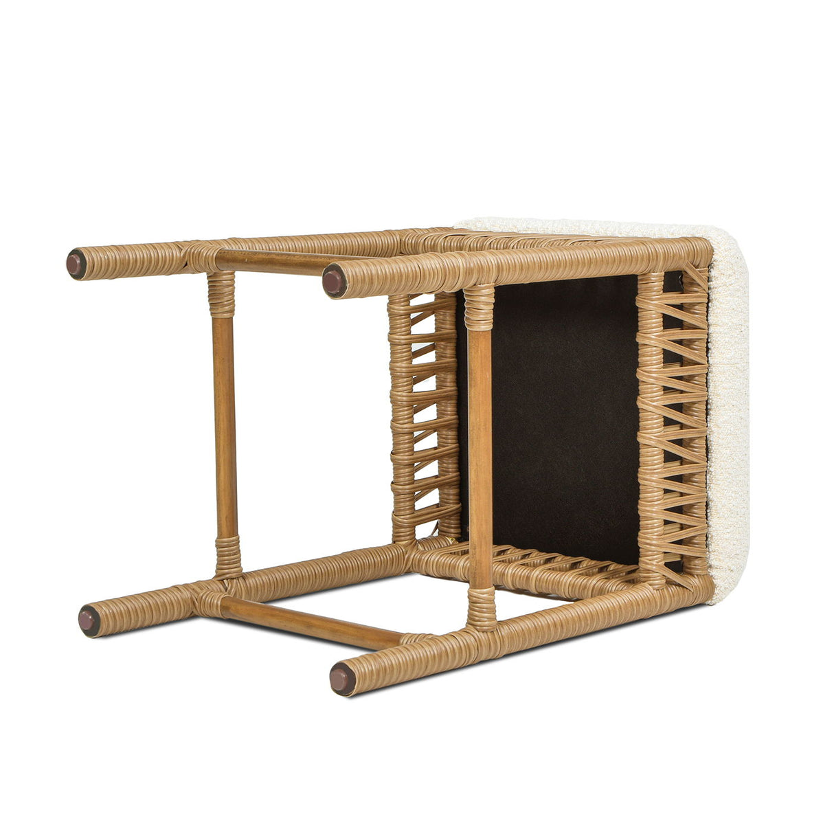 Lucia - Backless Upholstered Counter Stool With Frame - Ivory White by Jennifer Taylor Home | Bel Furniture