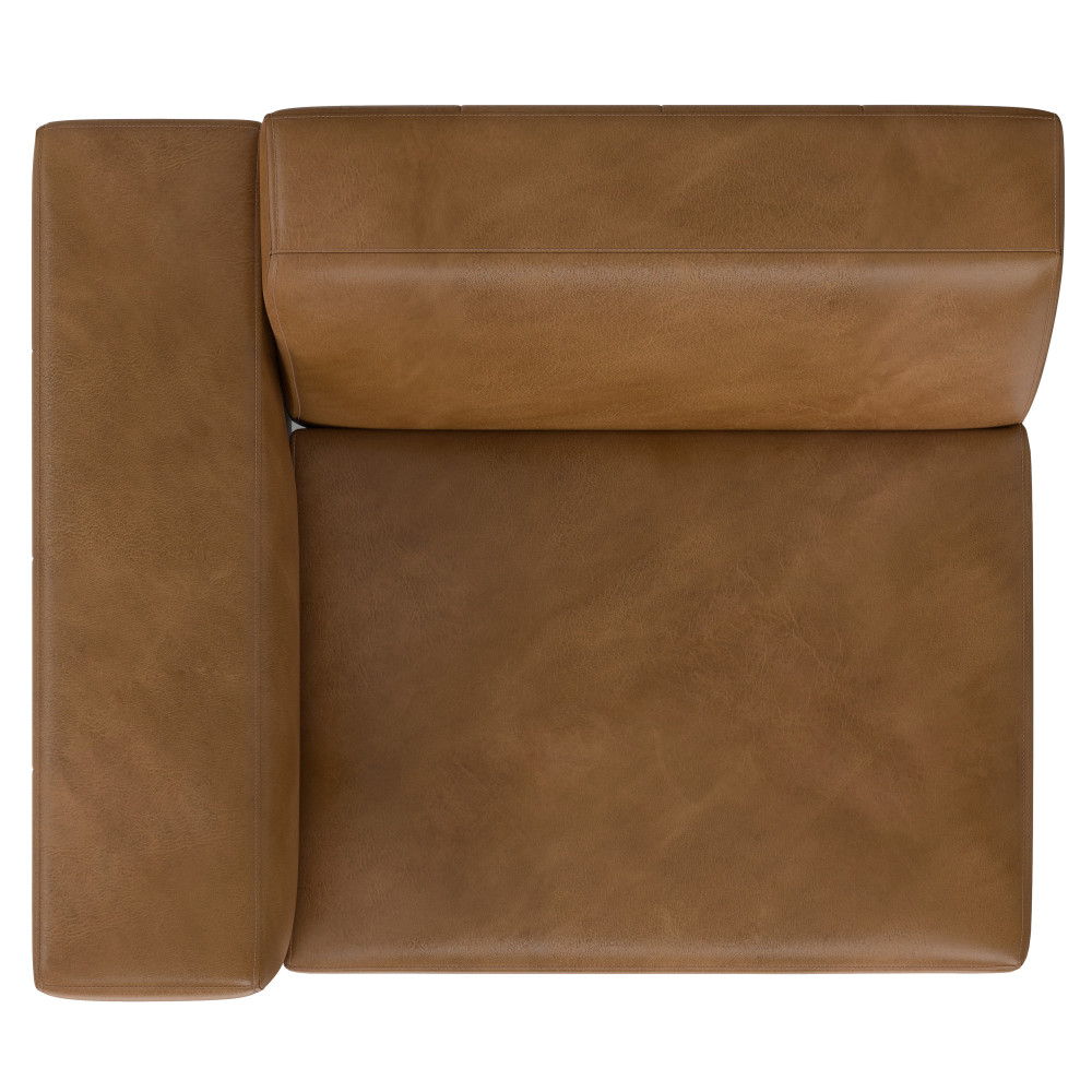 Rex - Left Arm Sofa Module - Brown by Simpli-Home | Bel Furniture