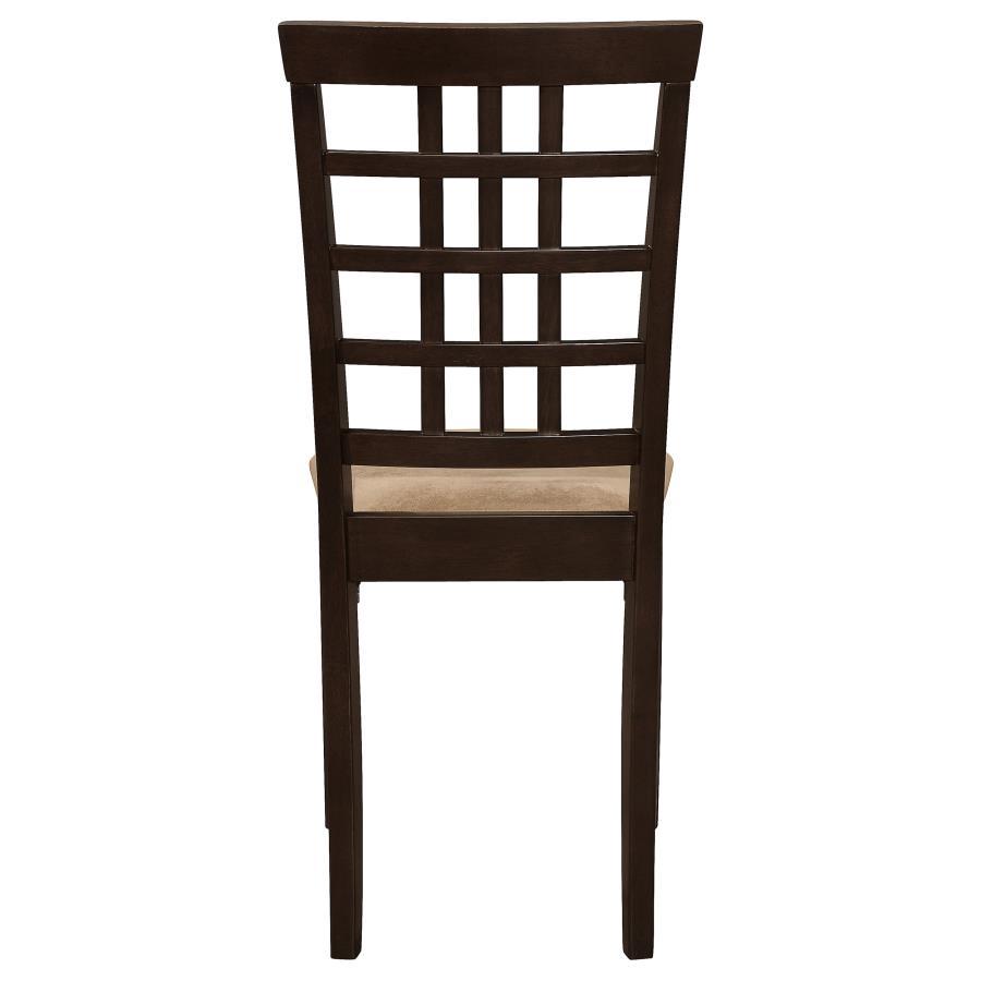 Kelso - Lattice Back Dining Side Chair (Set of 2) - Cappuccino by CoasterEveryday | Bel Furniture