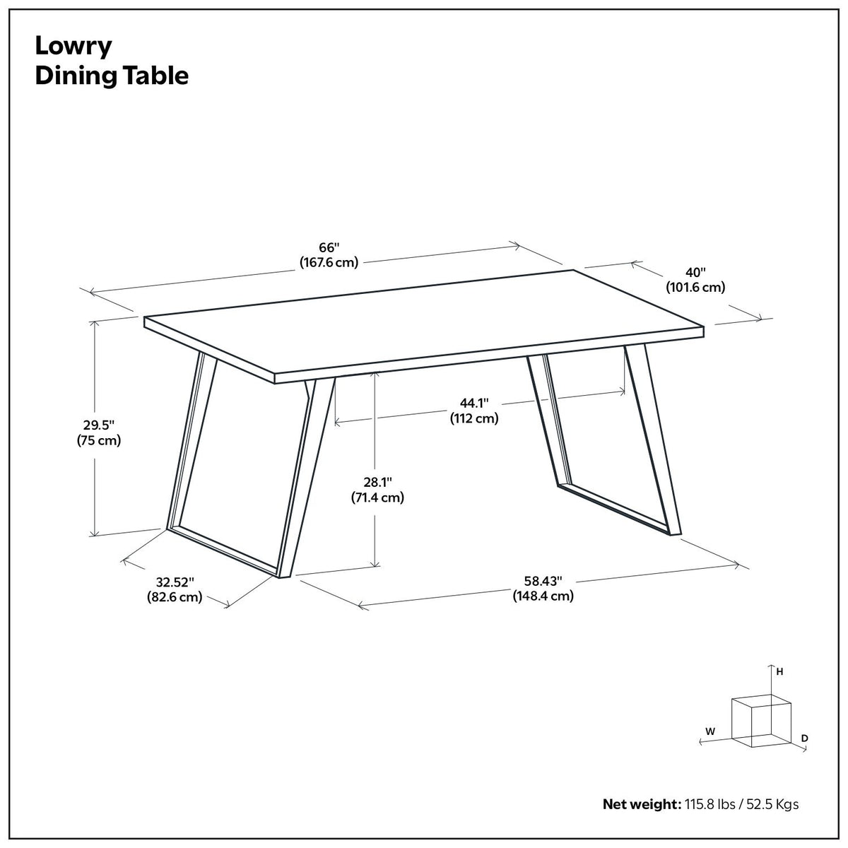 Lowry - Handcrafted Square Dining Table