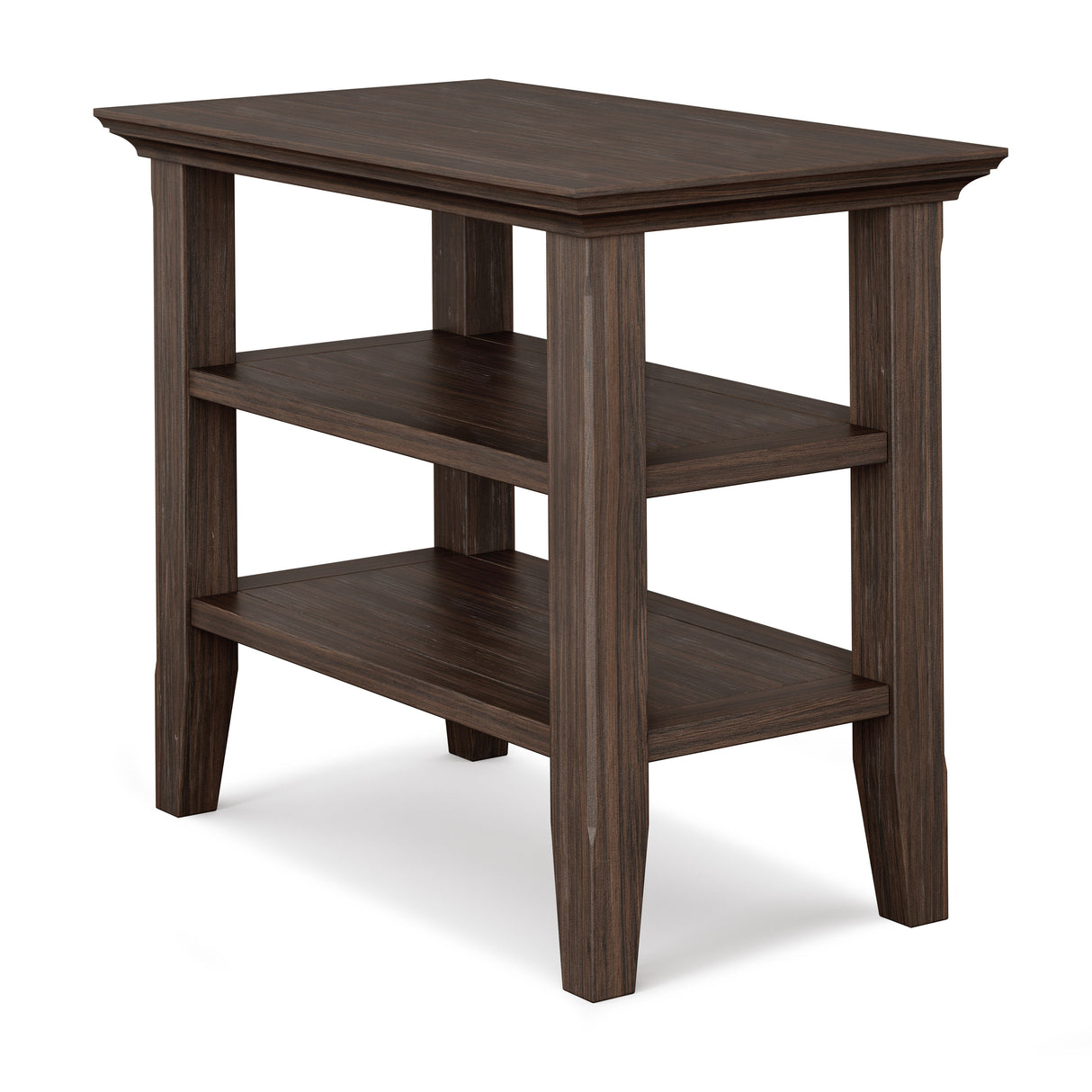 Acadian - Narrow Side Table - Farmhouse Brown by Simpli-Home | Bel Furniture