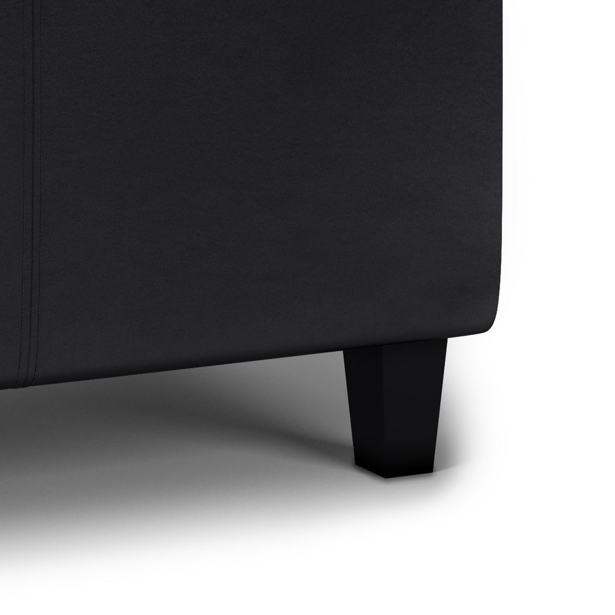 Avalon - Tray Storage Ottoman With Lift Up Lids - Midnight Black by Simpli-Home | Bel Furniture