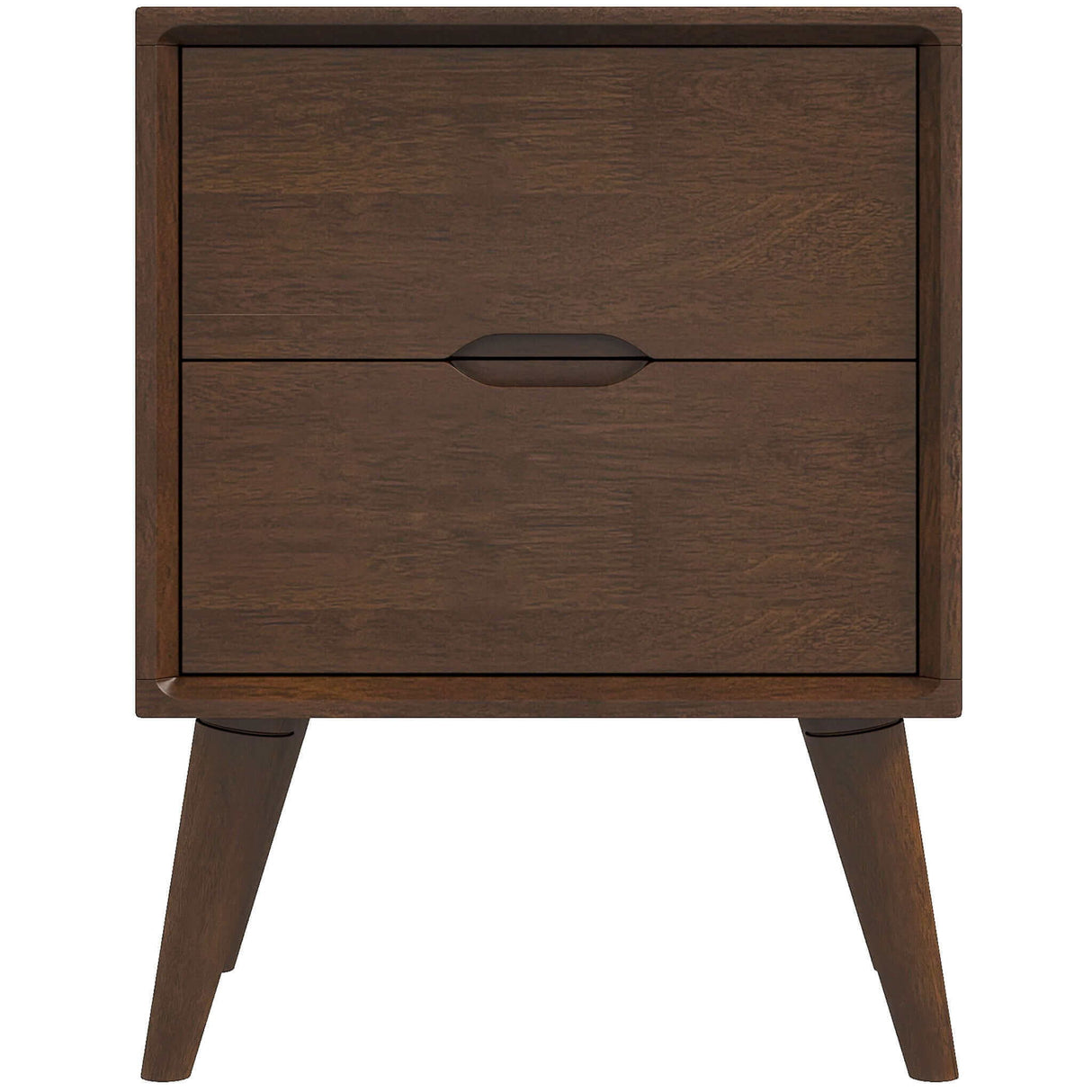 Alexandra - Night Stand With 2 Drawers - Walnut Brown by Ashcroft Furniture | Bel Furniture