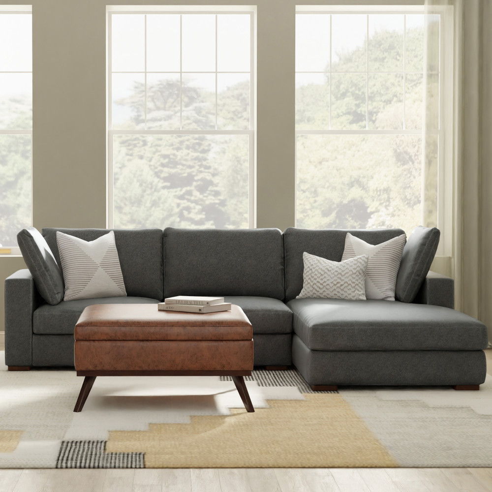 Charlie - Upholstered Deep Seater Sectional Sofa by Simpli-Home | Bel Furniture
