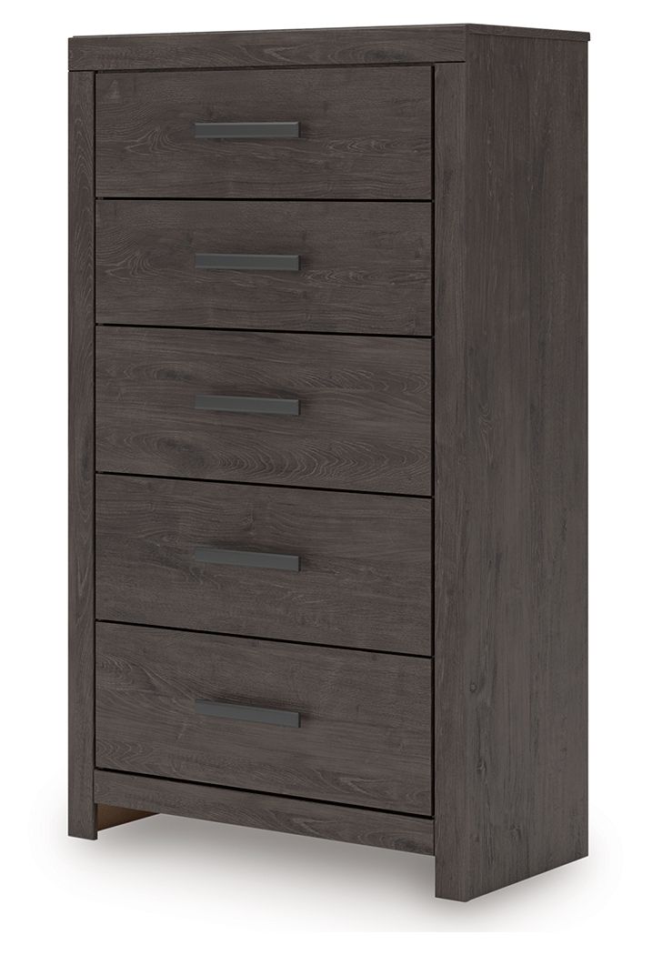 Prendonea - Charcoal - Five Drawer Chest by Signature Design by Ashley® | Bel Furniture