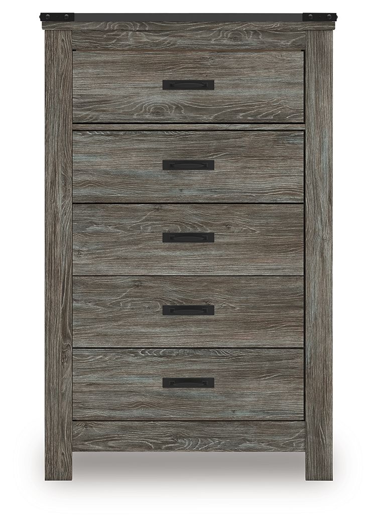 Frandern - Gray - Five Drawer Chest by Signature Design by Ashley® | Bel Furniture