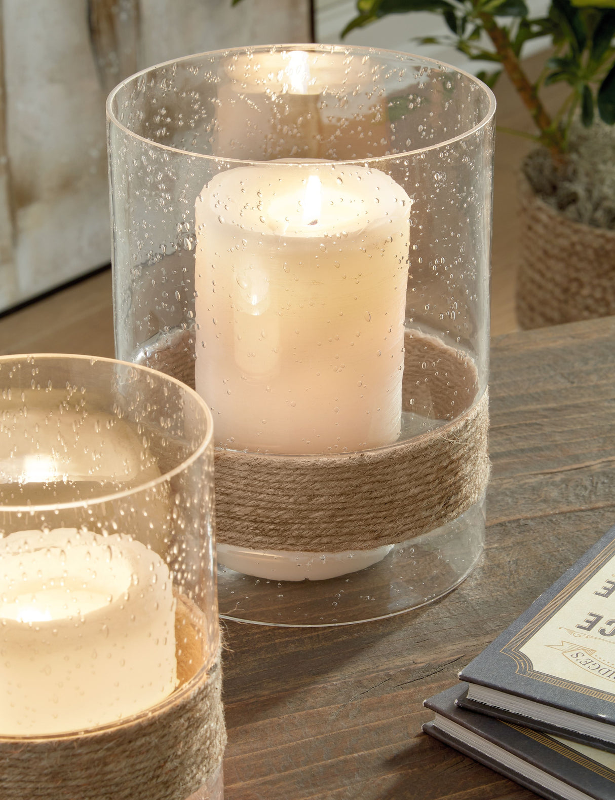 Eudocia - Clear - Candle Holder Set (Set of 2) by Signature Design by Ashley® | Bel Furniture
