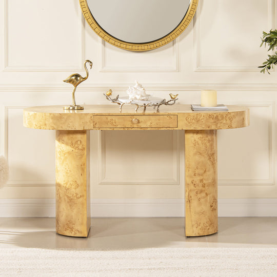 Jesse - Single Drawer Oval Computer Desk by Jennifer Taylor Home | Bel Furniture