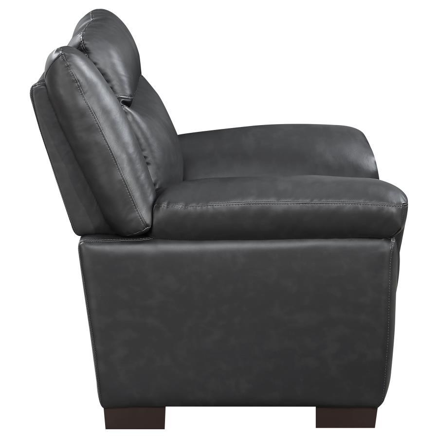 Arabella - Upholstered Padded Arm Accent Chair - Gray by CoasterEveryday | Bel Furniture