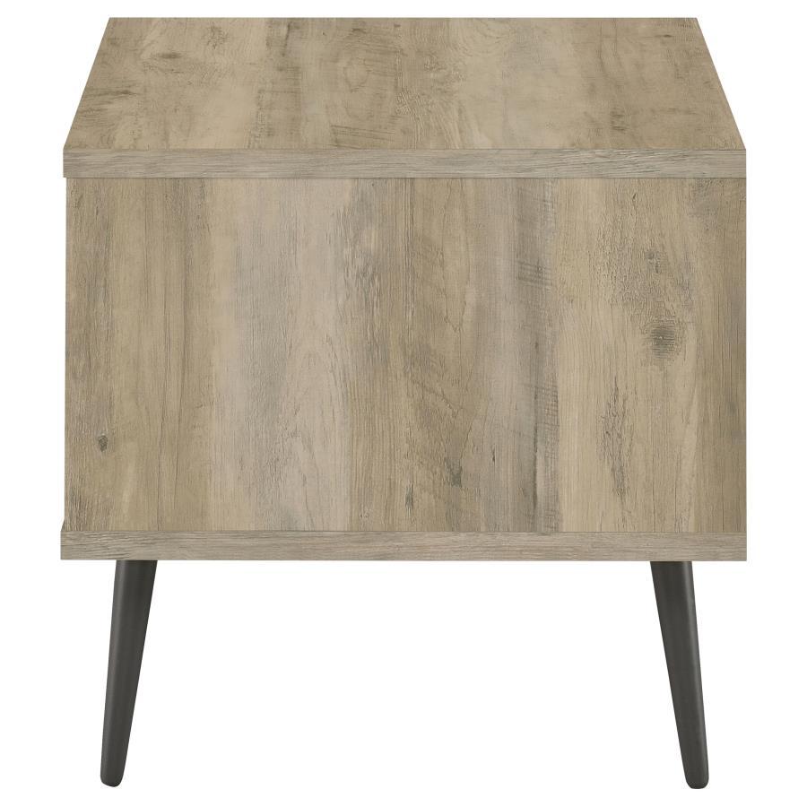 Welsh - Square Engineered Wood Side End Table Antique Pine - Distressed Pine by Coaster Fine Furniture | Bel Furniture