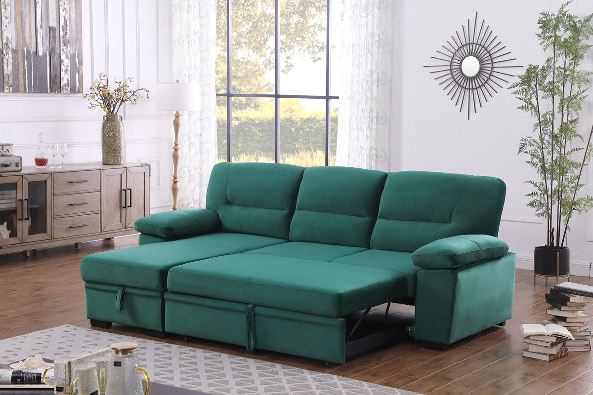 Kipling - Reversible Sleeper Sectional Sofa Chaise by Lilola Home | Bel Furniture