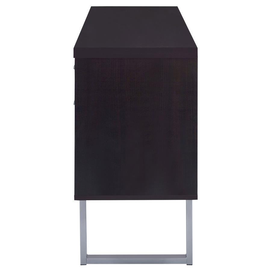 Lawtey - 5-Drawer Home Office Storage Credenza - Cappuccino by CoasterEveryday | Bel Furniture