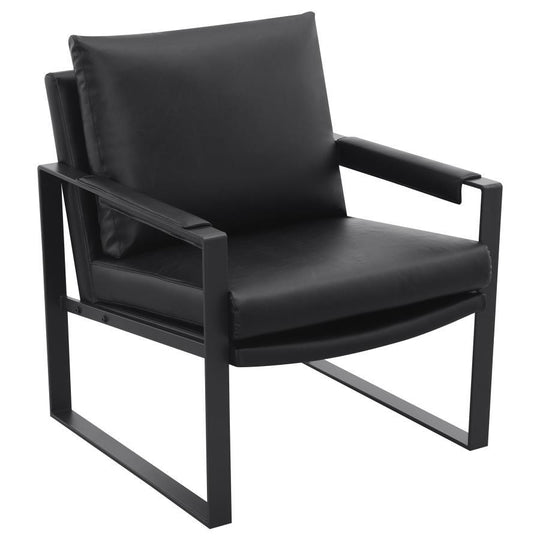 Rosalind - Upholstered Track Arm Accent Chair Black by Coaster Fine Furniture | Bel Furniture