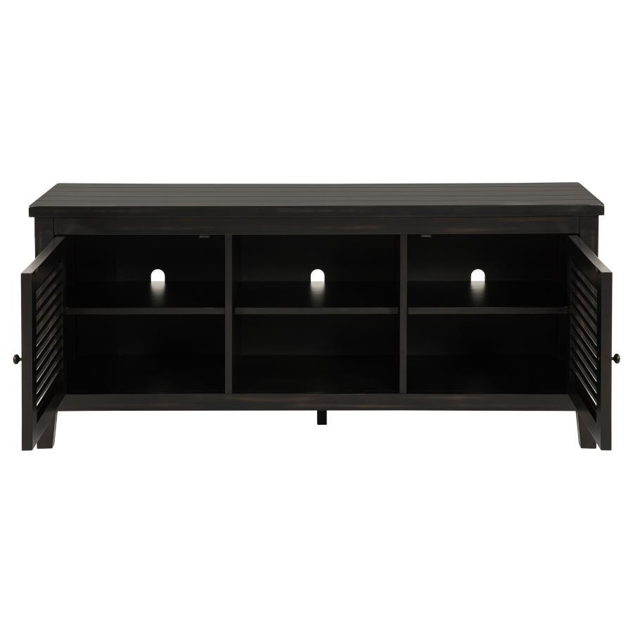 Concord - 2-Door TV Stand Console - Distressed Java by Coaster Fine Furniture | Bel Furniture