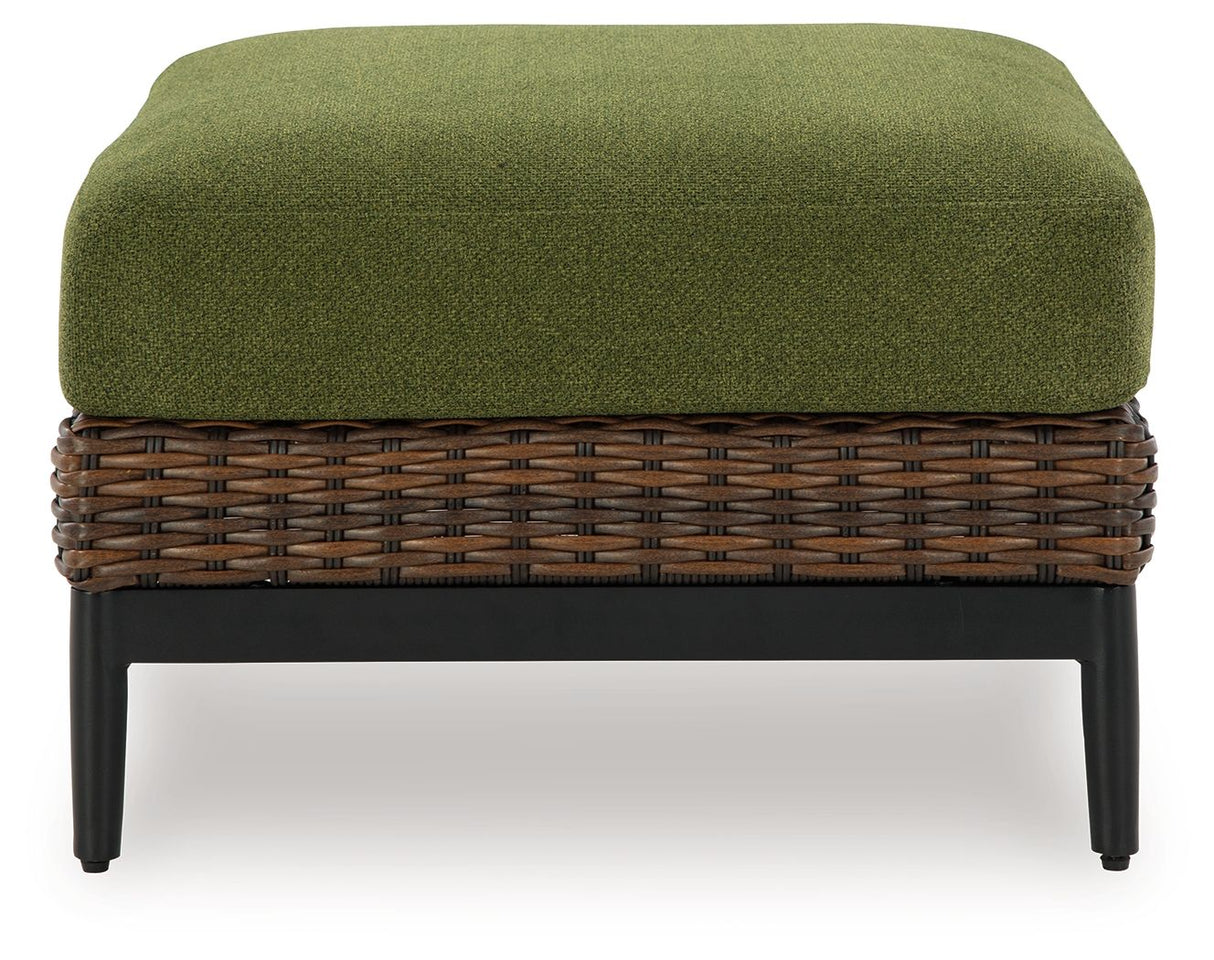Horizon Hall - Brown / Green - Ottoman With Cushion by Signature Design by Ashley® | Bel Furniture