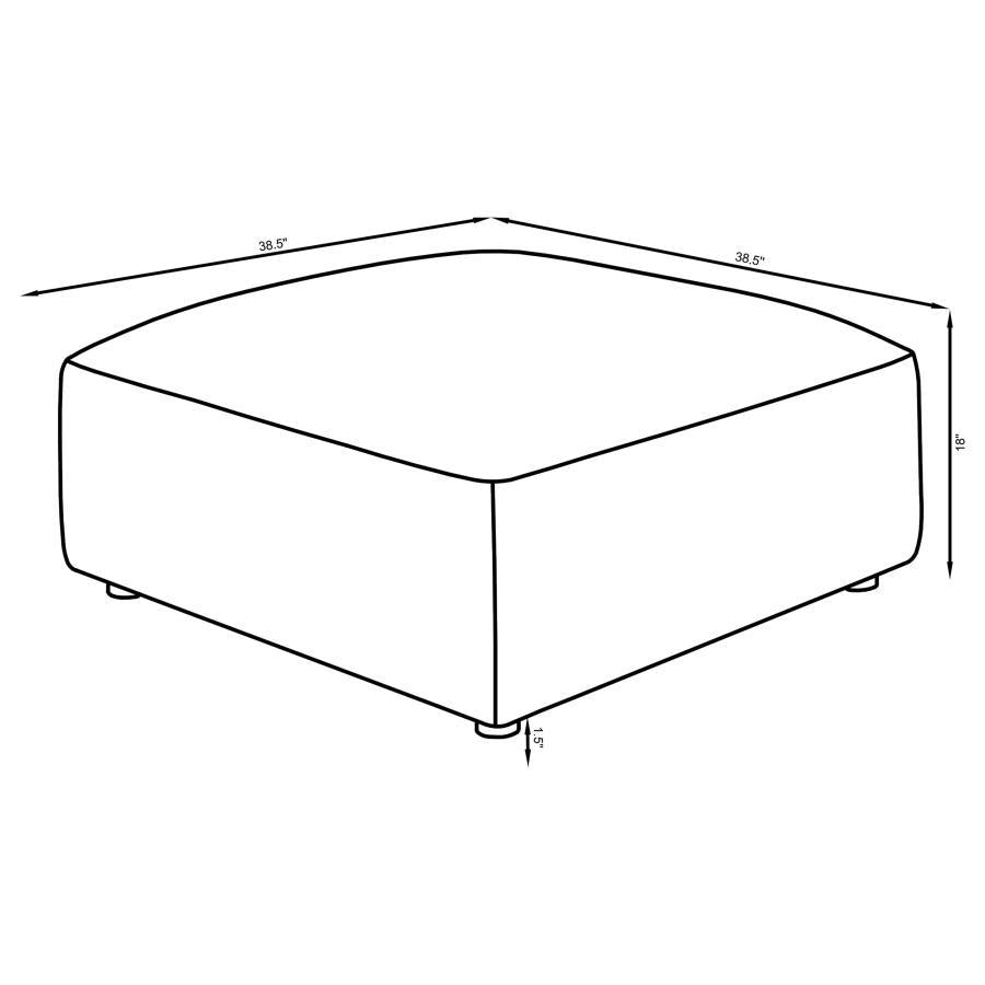 Jennifer - Square Upholstered Ottoman by CoasterElevations | Bel Furniture