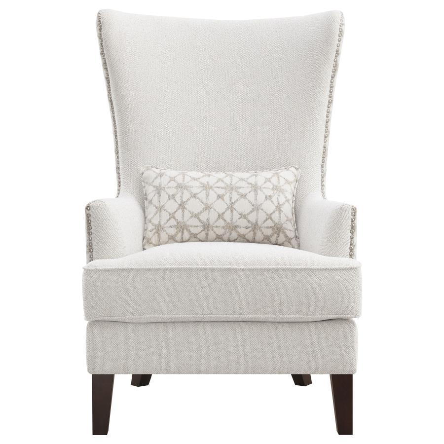Pippin - Upholstered High Wingback Accent Chair - Latte by Coaster Fine Furniture | Bel Furniture