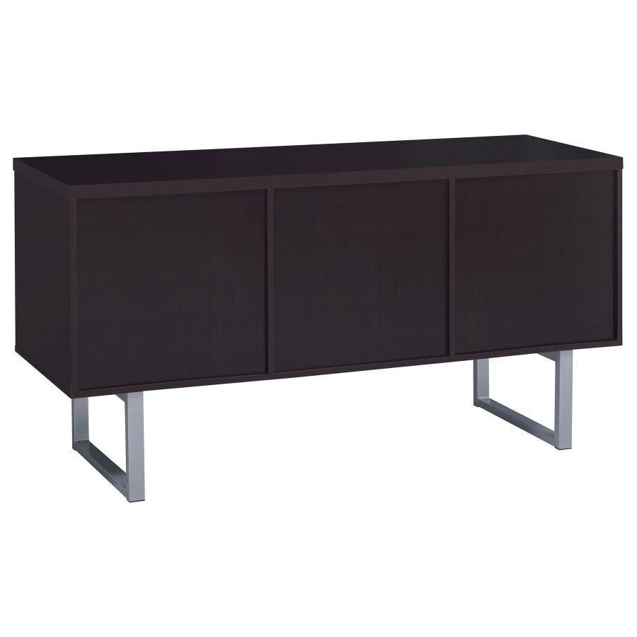 Lawtey - 5-Drawer Home Office Storage Credenza - Cappuccino by CoasterEveryday | Bel Furniture