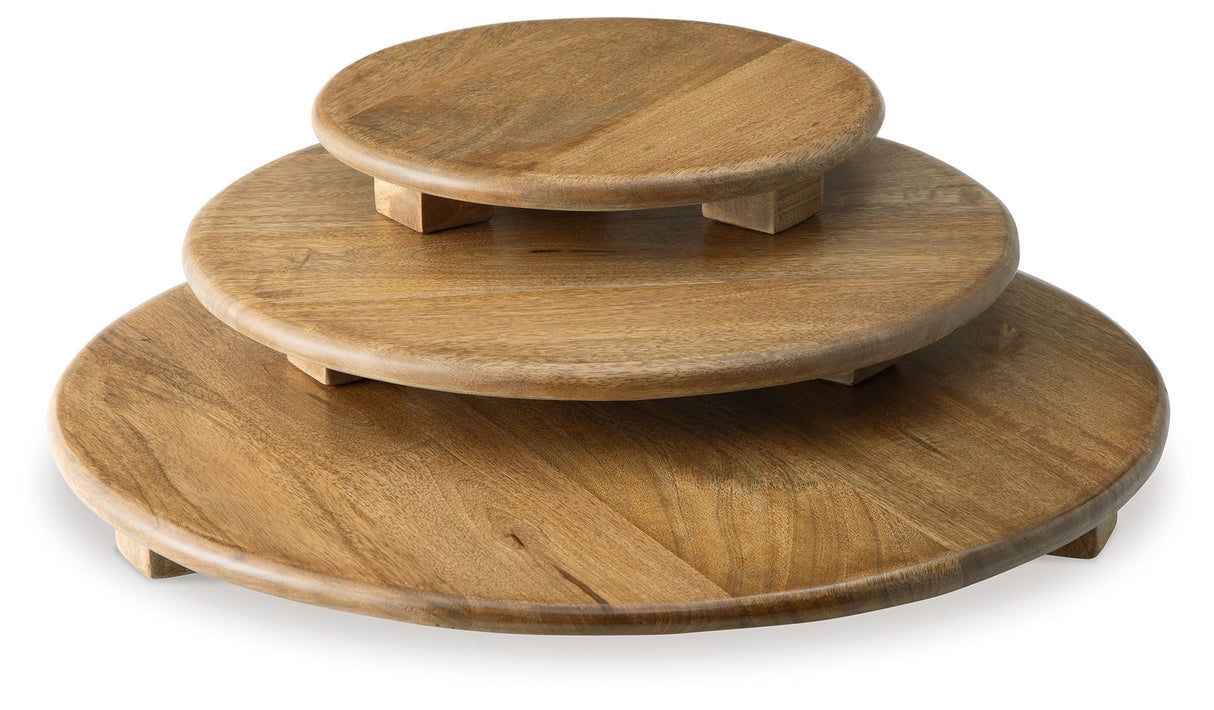 Kaidler - Brown - Tray Set (Set of 3) by Signature Design by Ashley® | Bel Furniture
