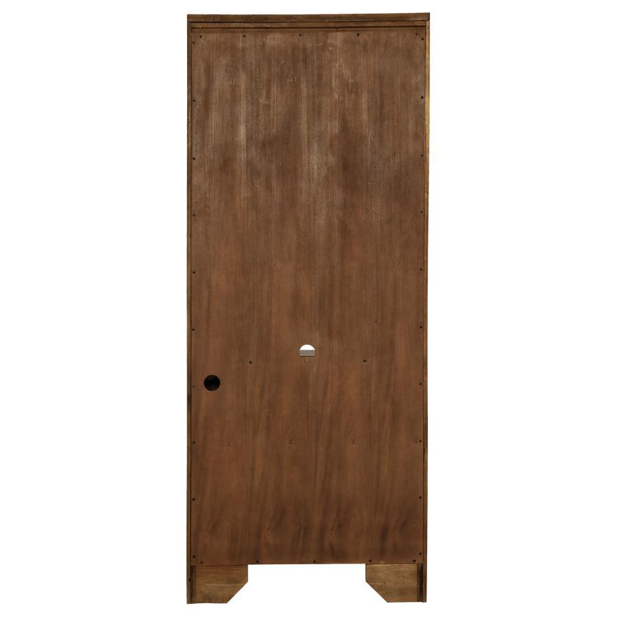 Hartshill - 3-Shelf Cabinet Bookcase - Burnished Oak by CoasterElevations | Bel Furniture