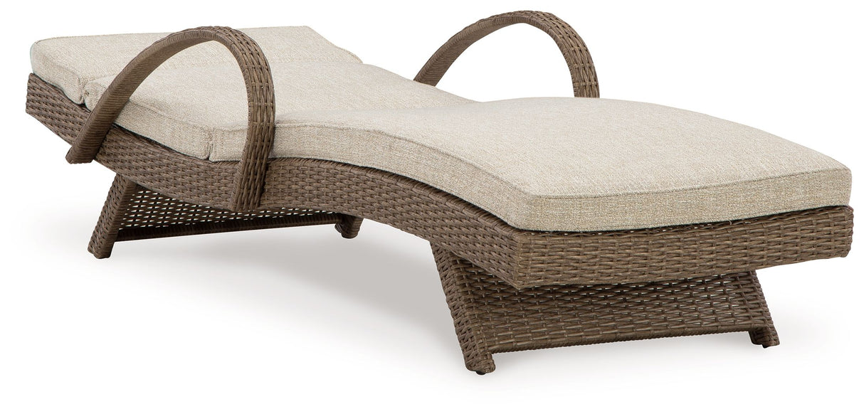 Beachcroft - Beige - Chaise Lounge With Cushion by Signature Design by Ashley® | Bel Furniture