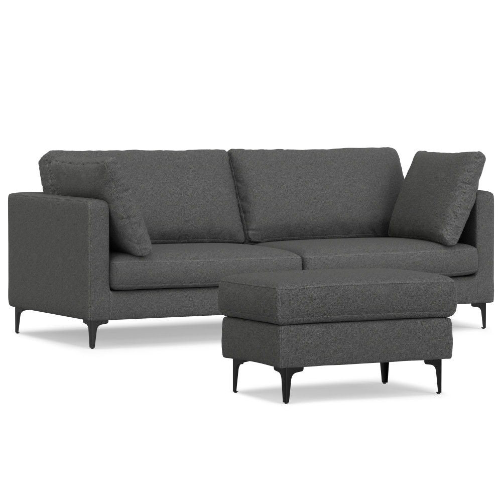 Ava - Mid Century Sofa With Ottoman Set by Simpli-Home | Bel Furniture