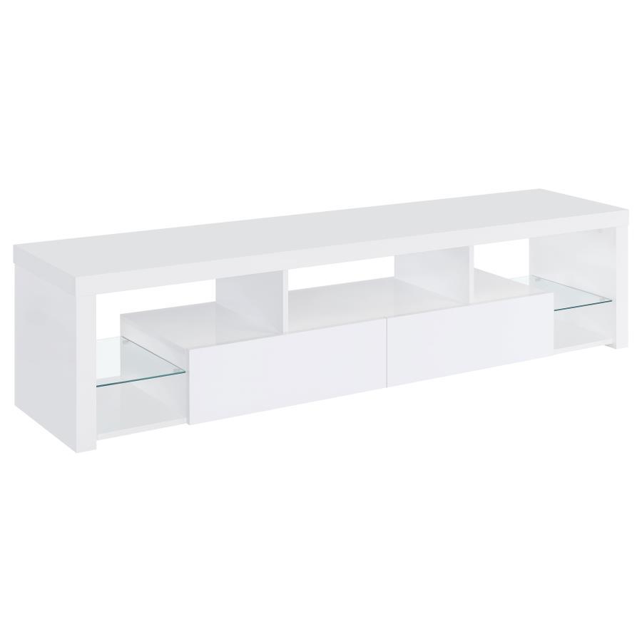 Jude - 3 Piece TV Entertainment Center - White High Gloss by Coaster Fine Furniture | Bel Furniture
