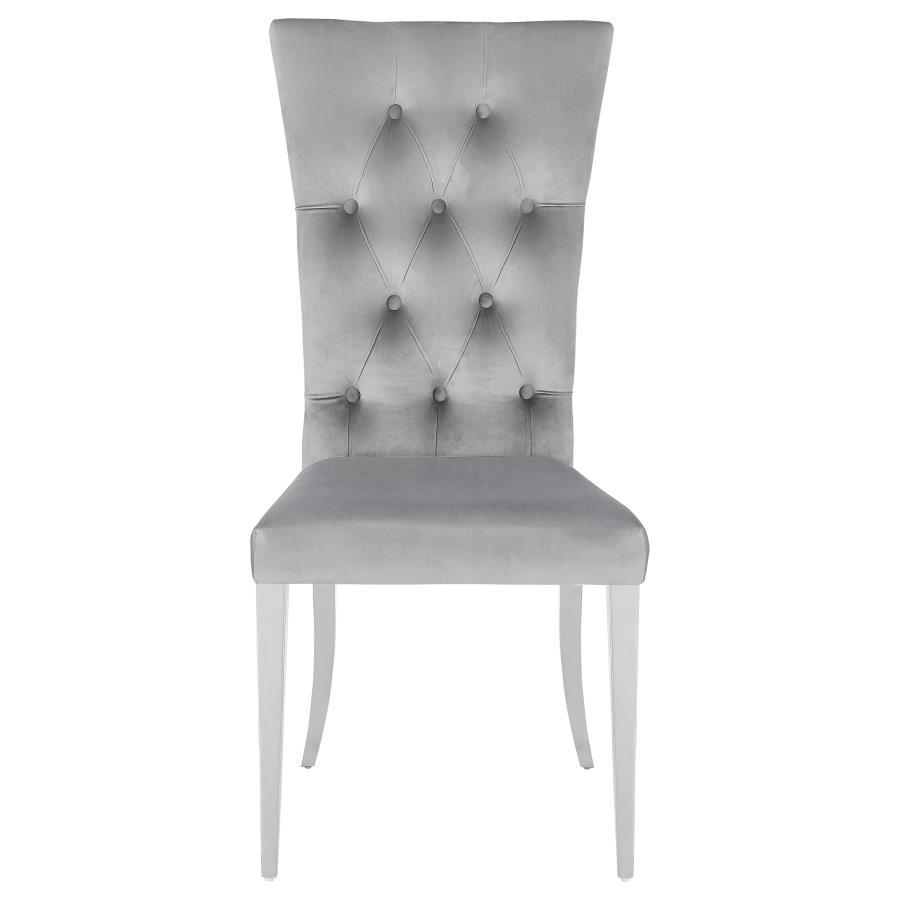 Kerwin - Velvet Upholstered Dining Side Chair (Set of 2) by CoasterElevations | Bel Furniture