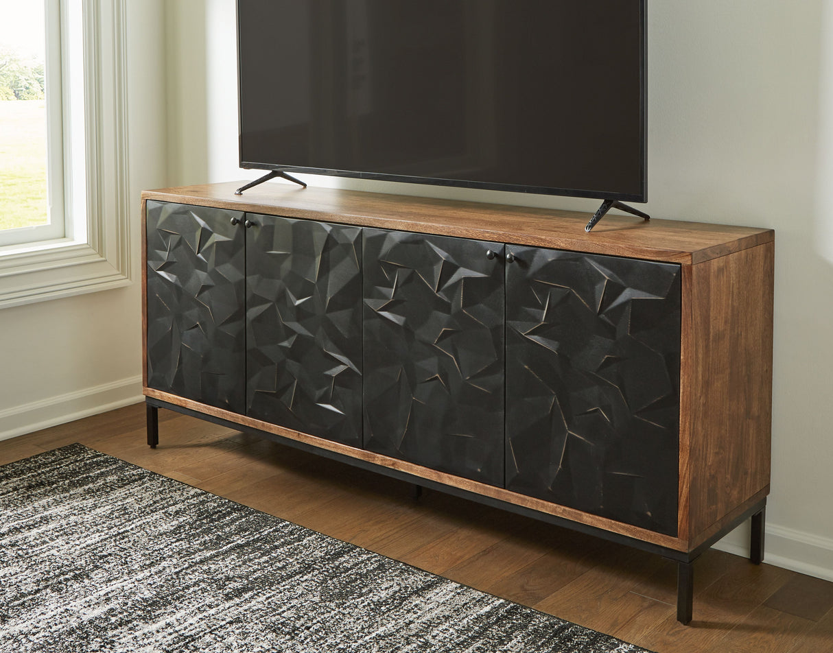 Dorannby - Black / Brown - Accent Cabinet by Signature Design by Ashley® | Bel Furniture