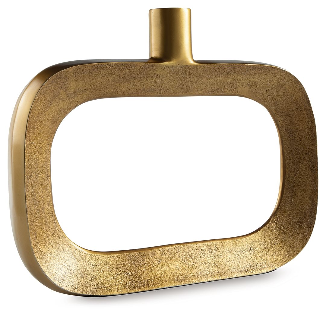 Lawtonville - Vase Gold 20"W x 3"D x 16"H by Signature Design by Ashley® | Bel Furniture