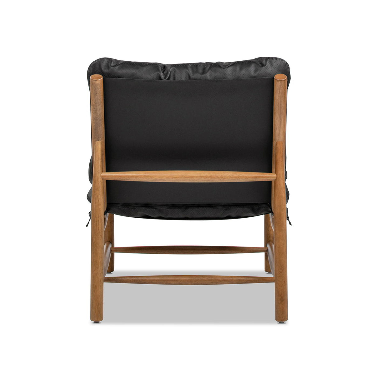 Oxford Leather Mid-Century Modern Accent Chair - Noir Black by Jennifer Taylor Home | Bel Furniture